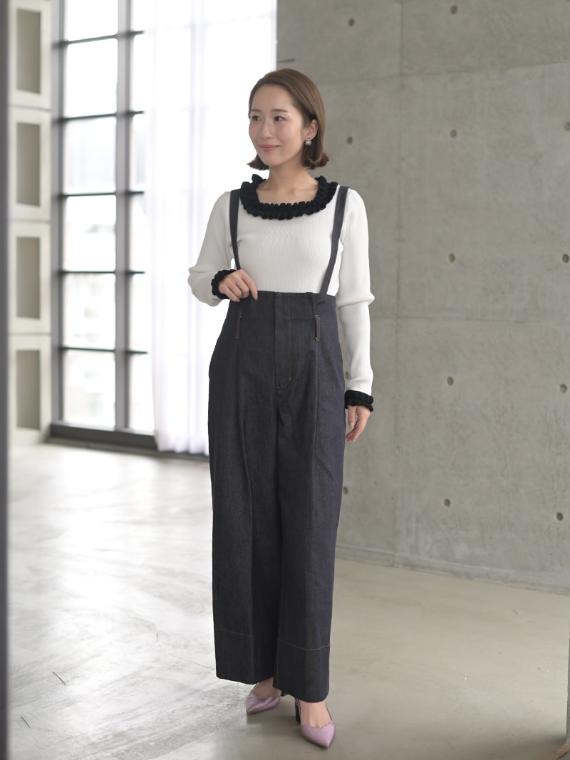 フリルスクエアニット | Tops,トップス | | TREFLE＋1（トレフルプラス