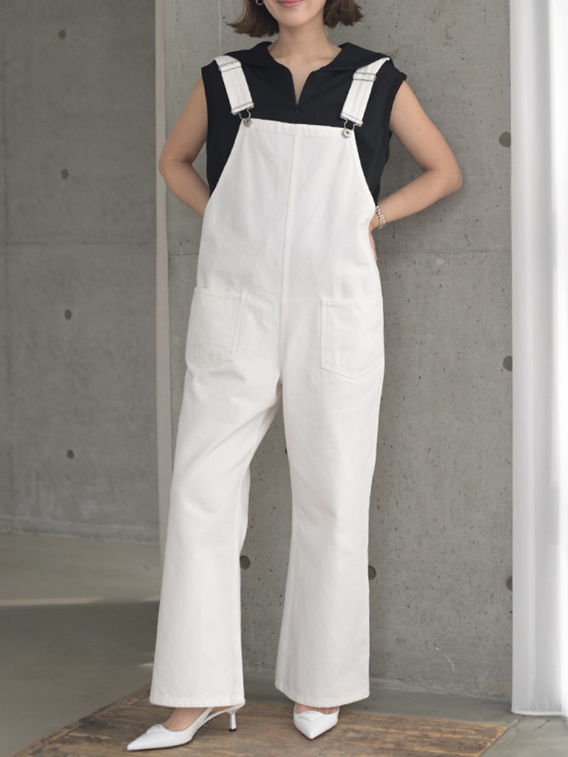 デニムオーバーオール(WHITE) | Onepiece,サロペット | | TREFLE＋1