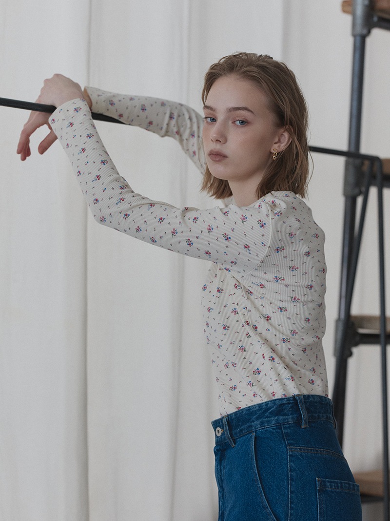 フラワーワッフルカットソー | Tops,Tシャツ | | TREFLE＋1（トレフル