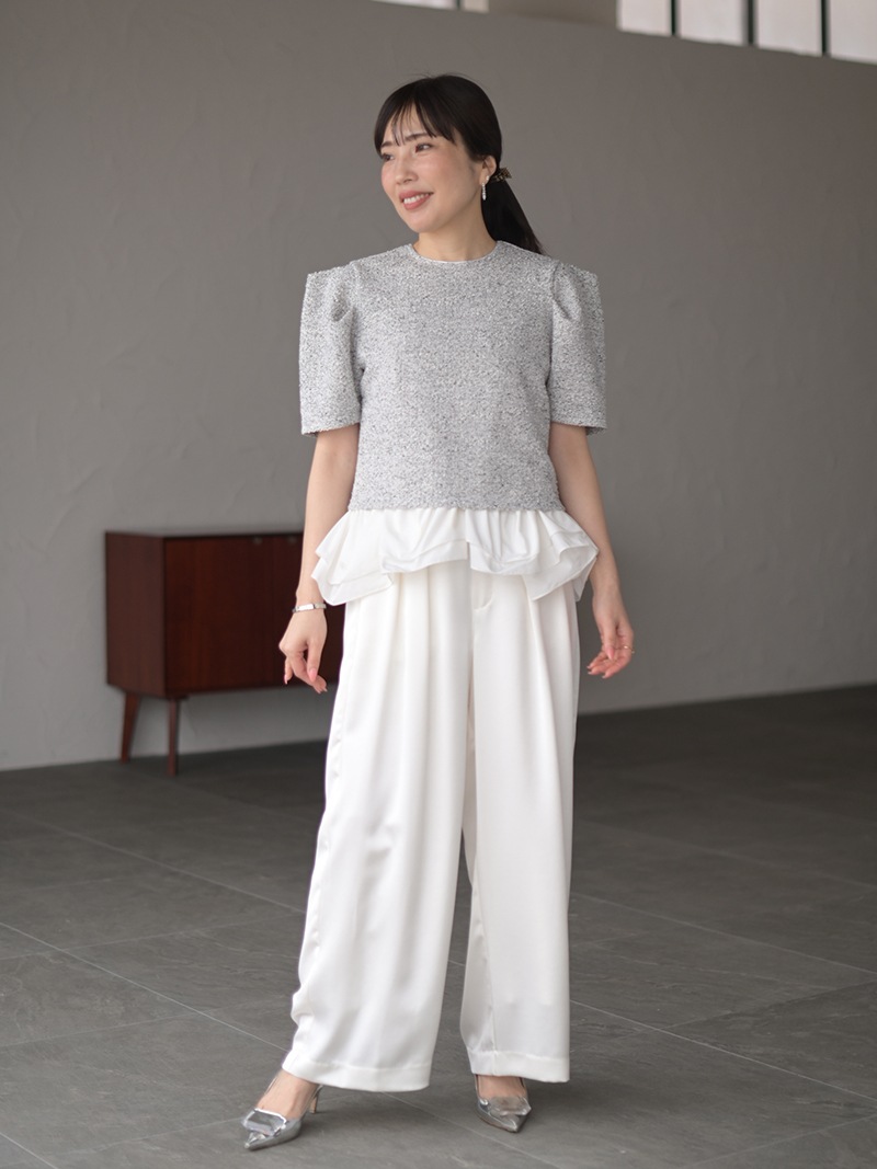 トレフルプラスワン ツイードトップス ジャージツイードトップス | Tops,トップス | | TREFLE＋1（トレフル