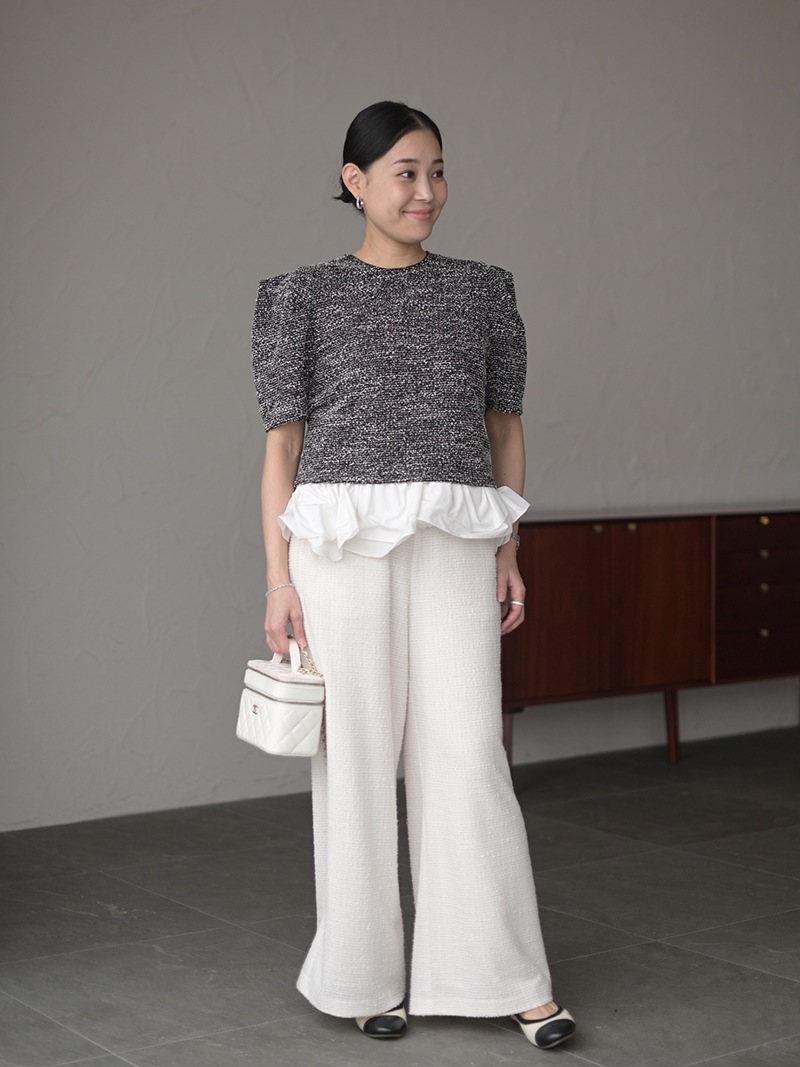 【極美品】trefle+1 ジャージツイードトップス ジャージツイードトップス | Tops,トップス | | TREFLE＋1（トレフル