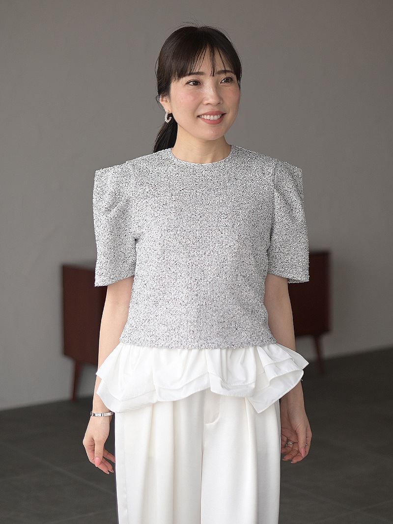 ジャージツイードトップス | Tops,トップス | | TREFLE＋1（トレフル