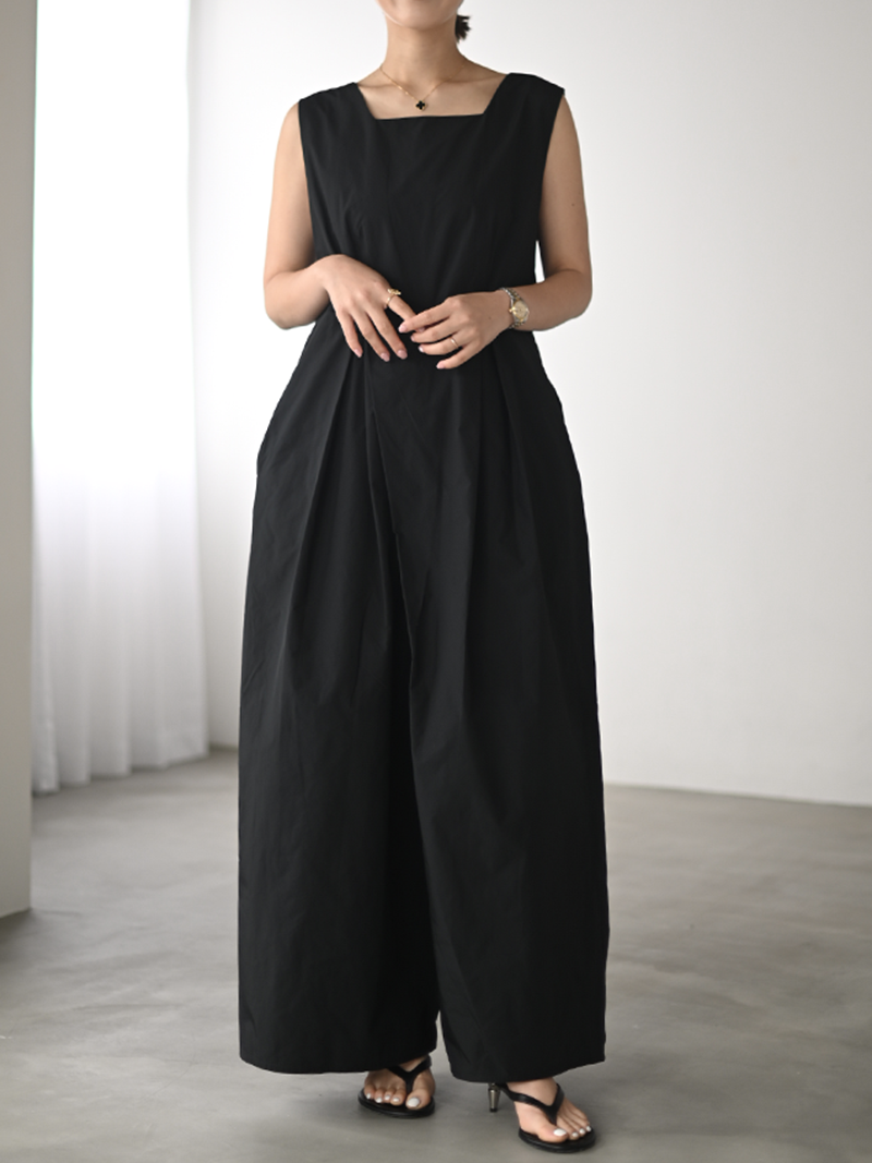 新品❤️完売サイズ　トレフルプラスワン　ベロアサロペット　オールインワン　黒 軽量タフタサロペット | Onepiece,サロペット | | TREFLE＋1（トレフル