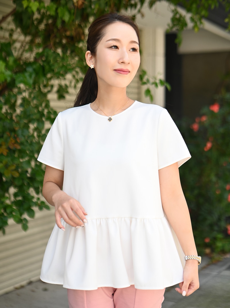 裾フリルフレアトップス～半袖 | Tops,トップス | | TREFLE＋1