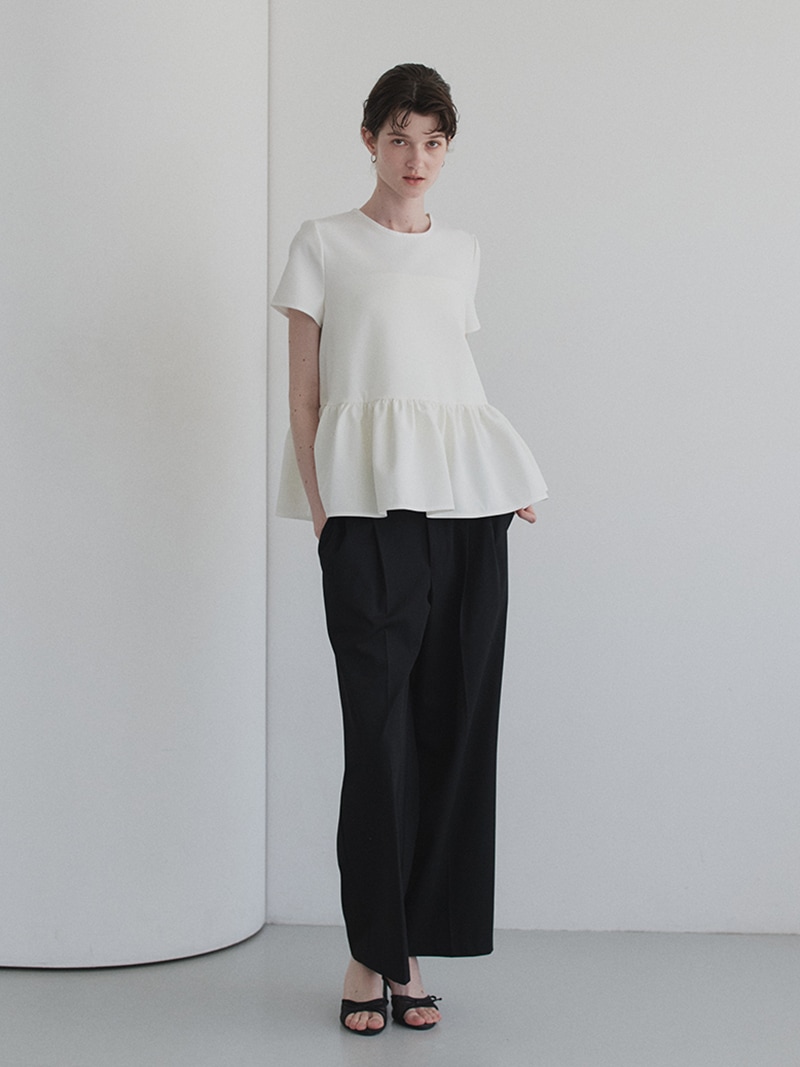 裾フリルフレアトップス～半袖 | Tops,トップス | | TREFLE＋1