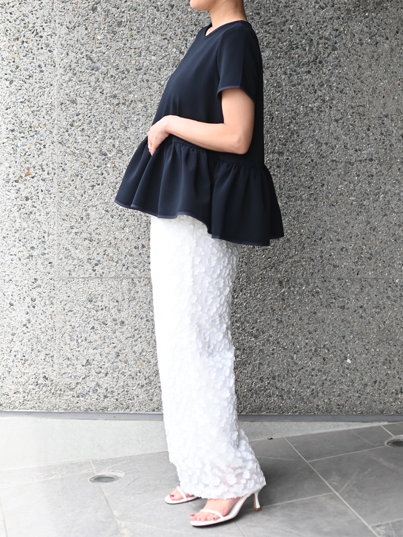 裾フリルフレアトップス～半袖 | Tops,トップス | | TREFLE＋1