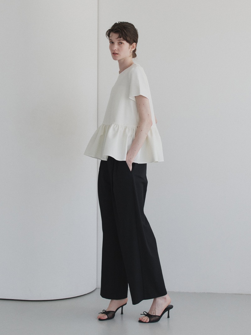 裾フリルフレアトップス～半袖 | Tops,トップス | | TREFLE＋1