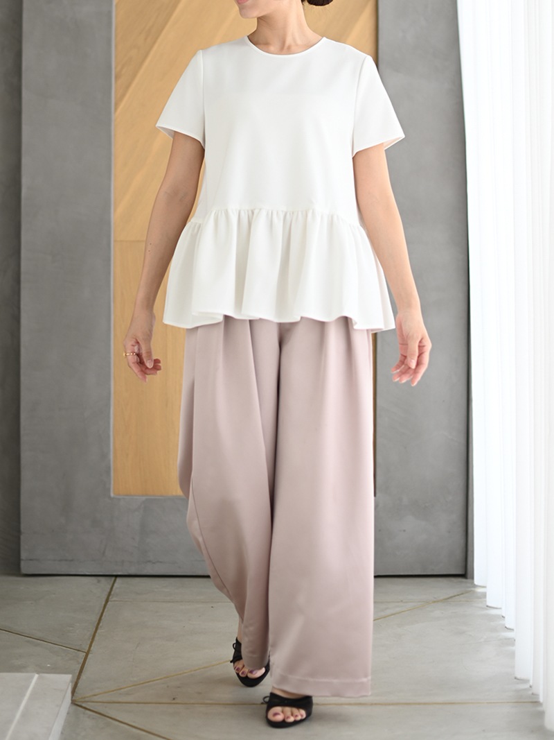 裾フリルフレアトップス～半袖 | Tops,トップス | | TREFLE＋1