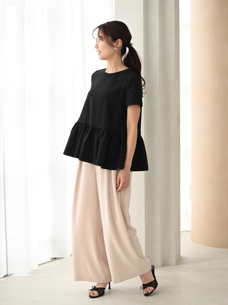 裾フリルフレアトップス～半袖 | Tops,トップス | | TREFLE＋1