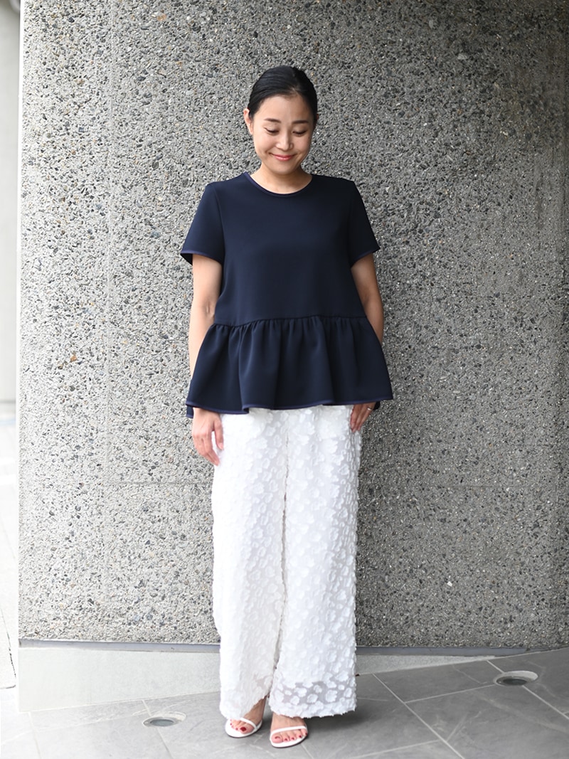 裾フリルフレアトップス～半袖 | Tops,トップス | | TREFLE＋1