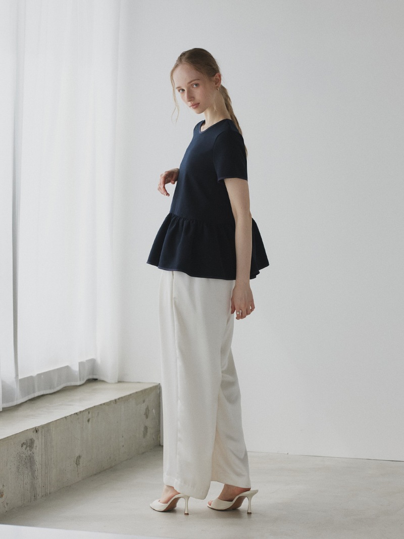 裾フリルフレアトップス～半袖 | Tops,トップス | | TREFLE＋1