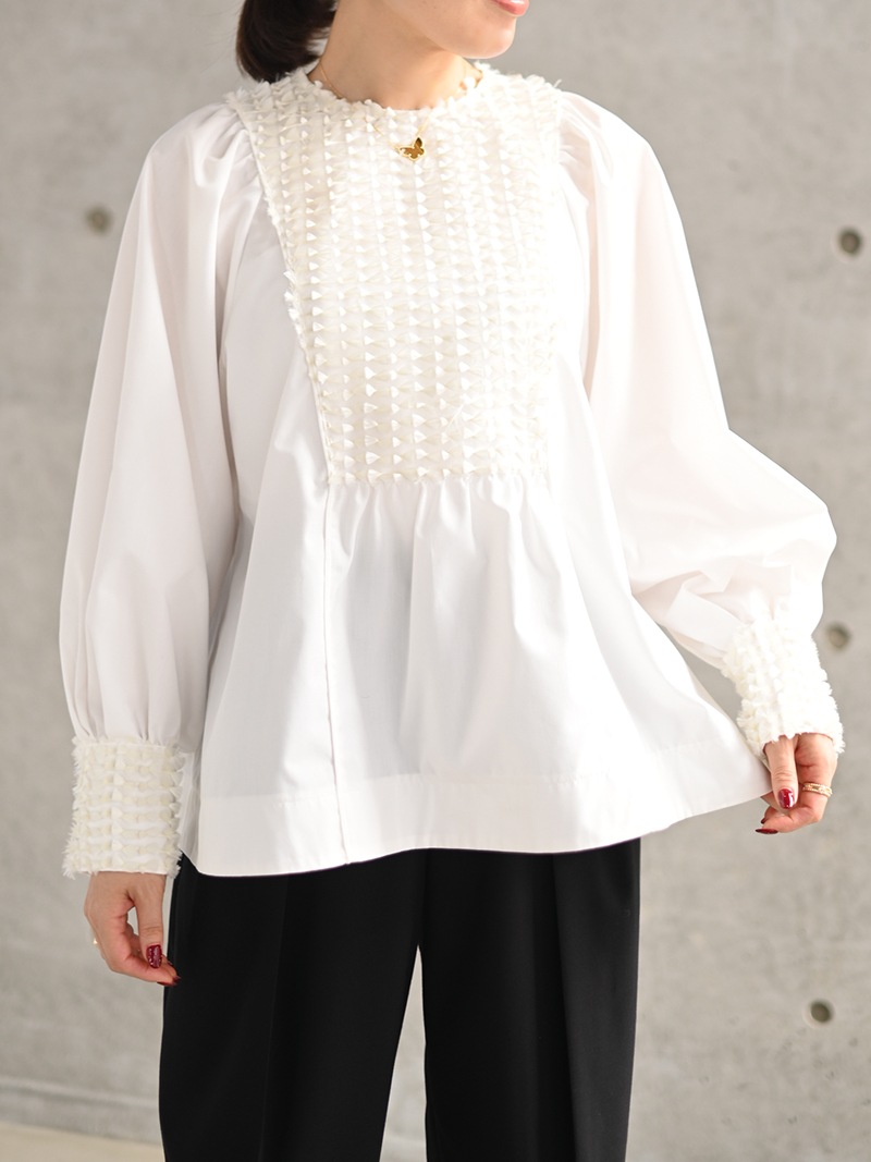 リボンヨークブラウス | Tops,ブラウス | | TREFLE＋1（トレフルプラス