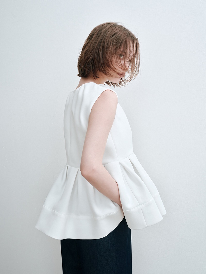 TREFLE+1 トレフルプラスワン クラウドトップス ノースリーブ ホワイト クラウドトップス～ノースリーブ(WHITE) | Tops,トップス