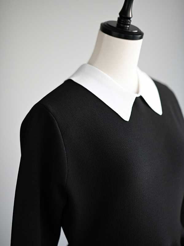 襟ニットワンピース | Onepiece,長袖 | | TREFLE＋1（トレフルプラスワン）