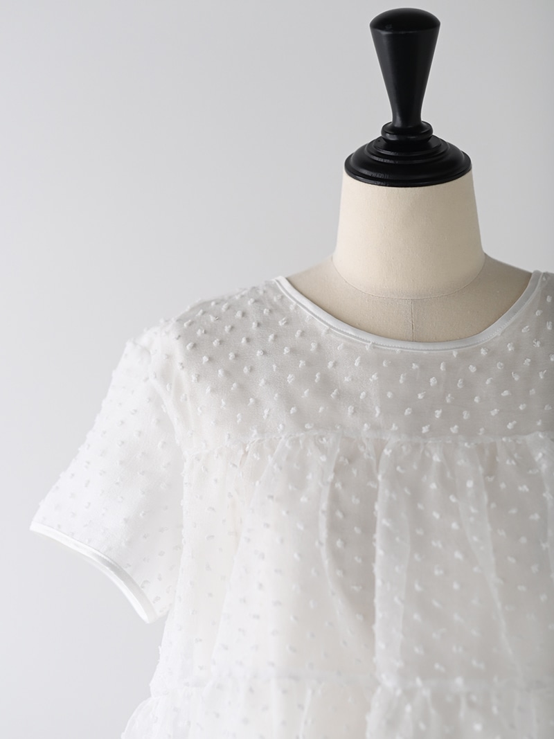 trefle+1 トレフル シアードットフェアリートップス ホワイト シアードットフェアリートップス～半袖 | Tops,ブラウス | | TREFLE＋1
