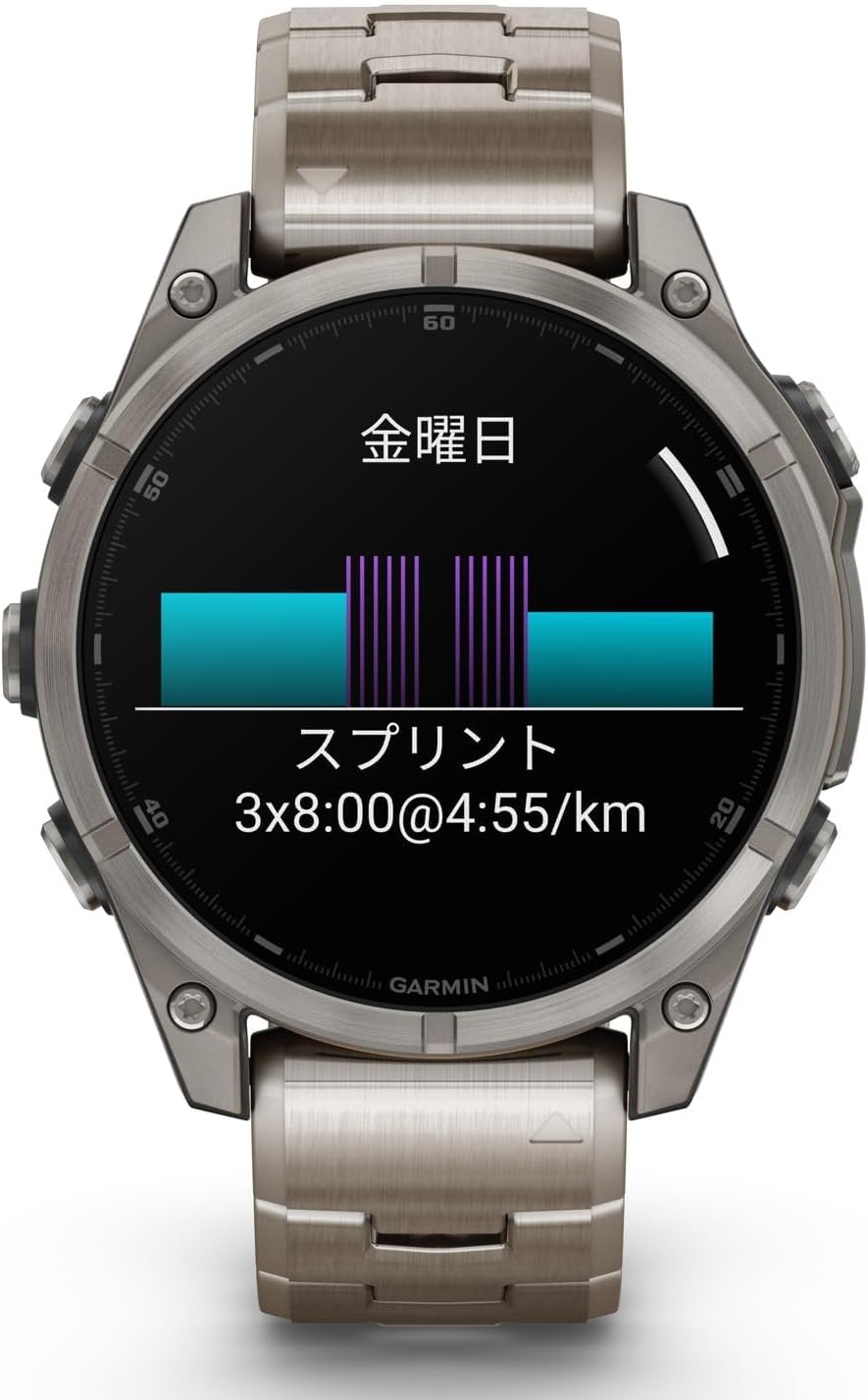 GARMIN f���nix 8 Sapphire AMOLED�Կ��ſޥ��ץ��б��աڹ����ͭ��EL�ǥ����ץ쥤��ܥޥ�����ݡ���GPS�����å���
