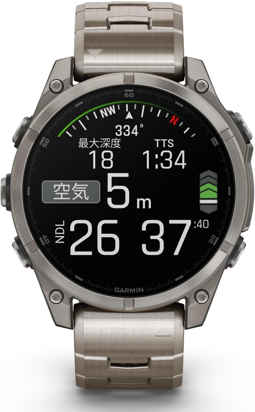GARMIN f���nix 8 Sapphire AMOLED�Կ��ſޥ��ץ��б��աڹ����ͭ��EL�ǥ����ץ쥤��ܥޥ�����ݡ���GPS�����å���