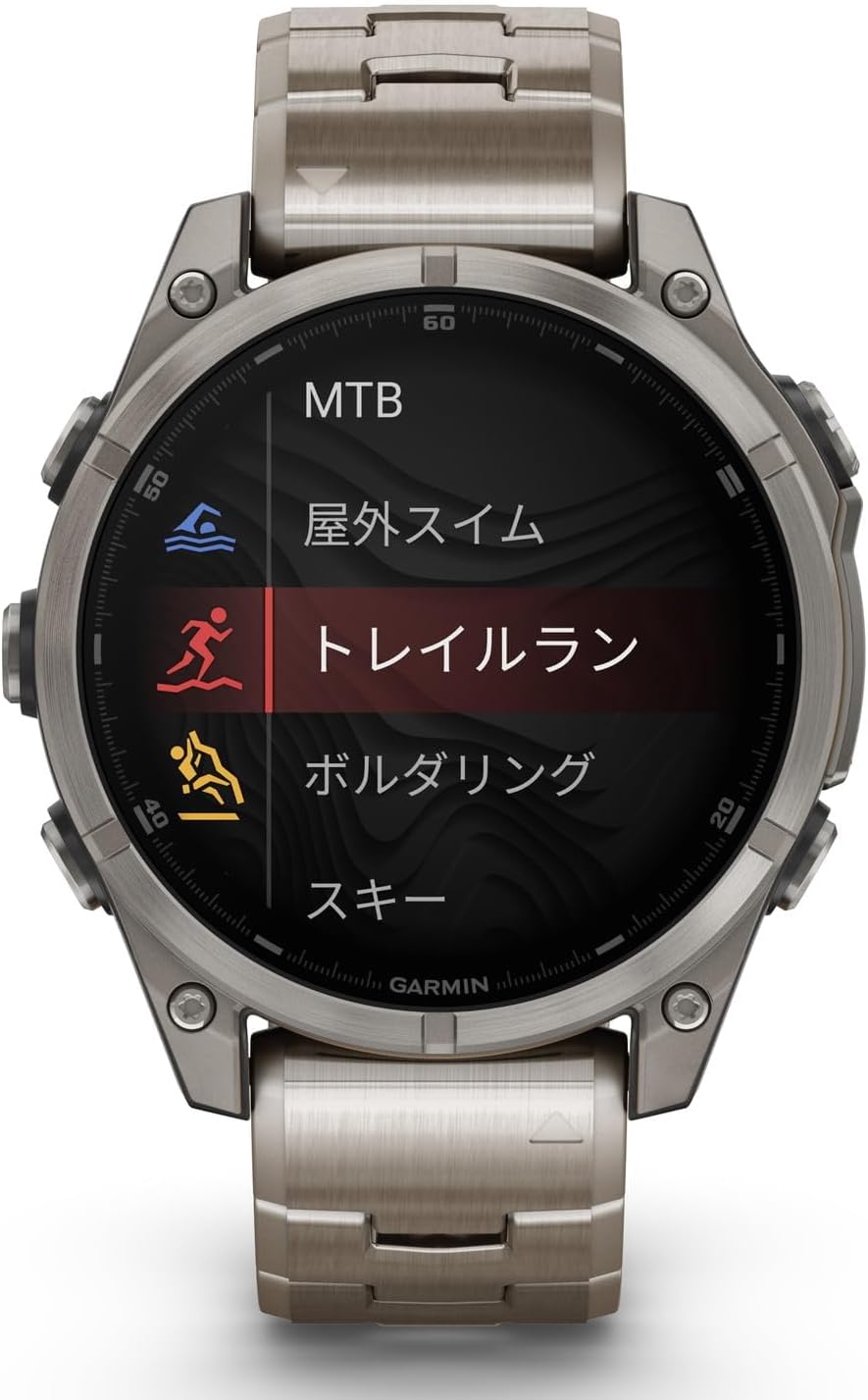 GARMIN f���nix 8 Sapphire AMOLED�Կ��ſޥ��ץ��б��աڹ����ͭ��EL�ǥ����ץ쥤��ܥޥ�����ݡ���GPS�����å���
