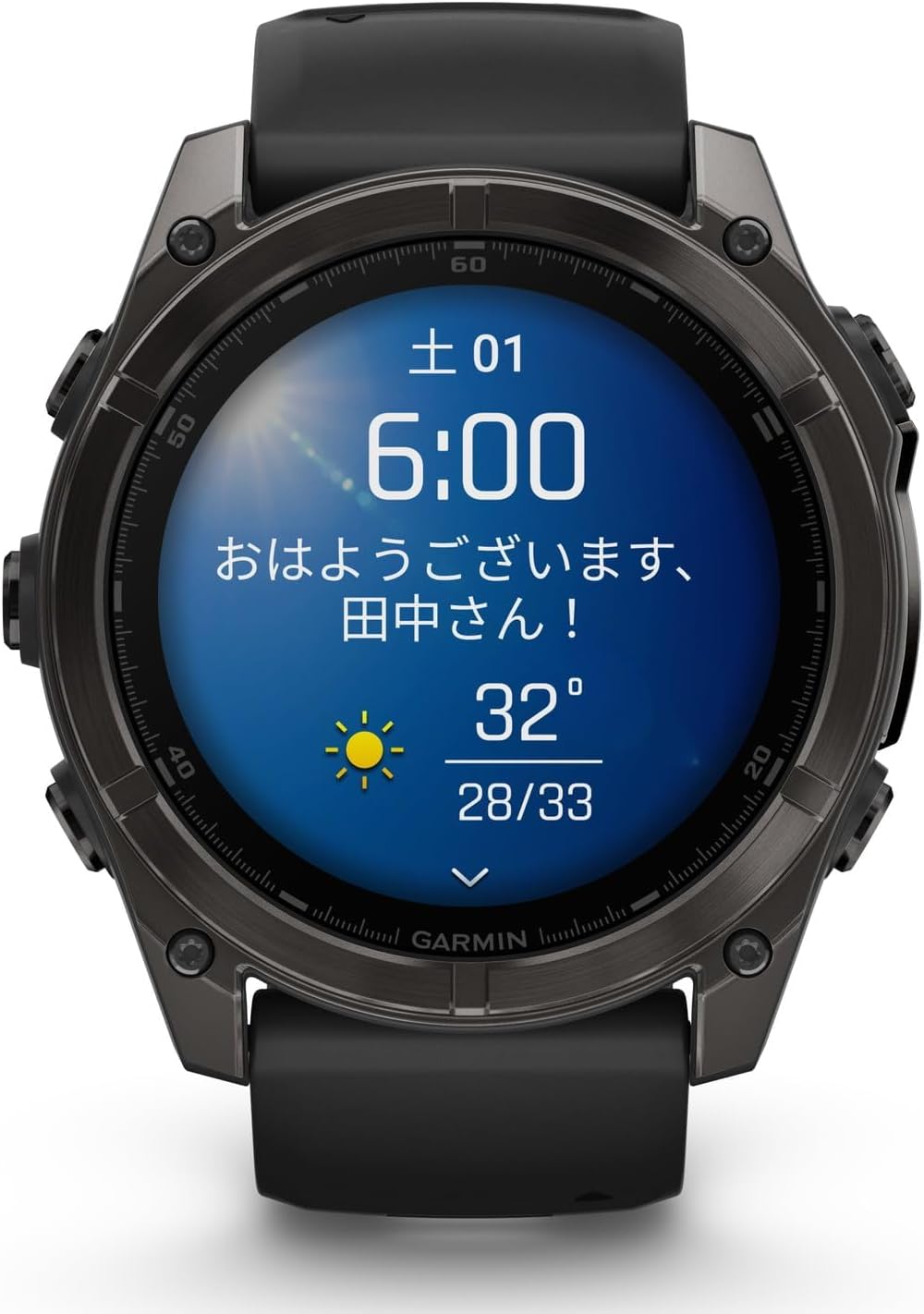 GARMIN f���nix 8 Sapphire AMOLED�Կ��ſޥ��ץ��б��աڹ����ͭ��EL�ǥ����ץ쥤��ܥޥ�����ݡ���GPS�����å���