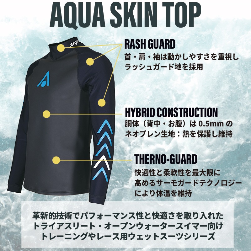 �����������ò���AQUASPHERE ��å��奬���� ���� Aqua Skin Top - �����ץ󥦥������������ޡ�ɬ�����ⵡǽ�ͥ��ץ�����å��奬�������Ϥ�ͻ�� (���ʡ����Բ�) [8431]