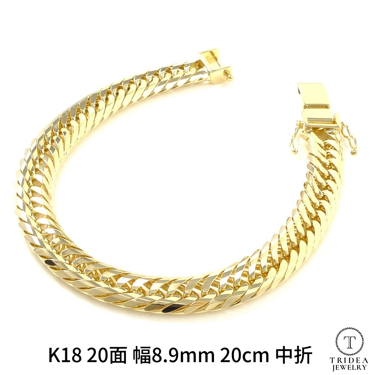 18金 喜平 20面 トリプル 40g 20cm 幅8.9mm ゴールド