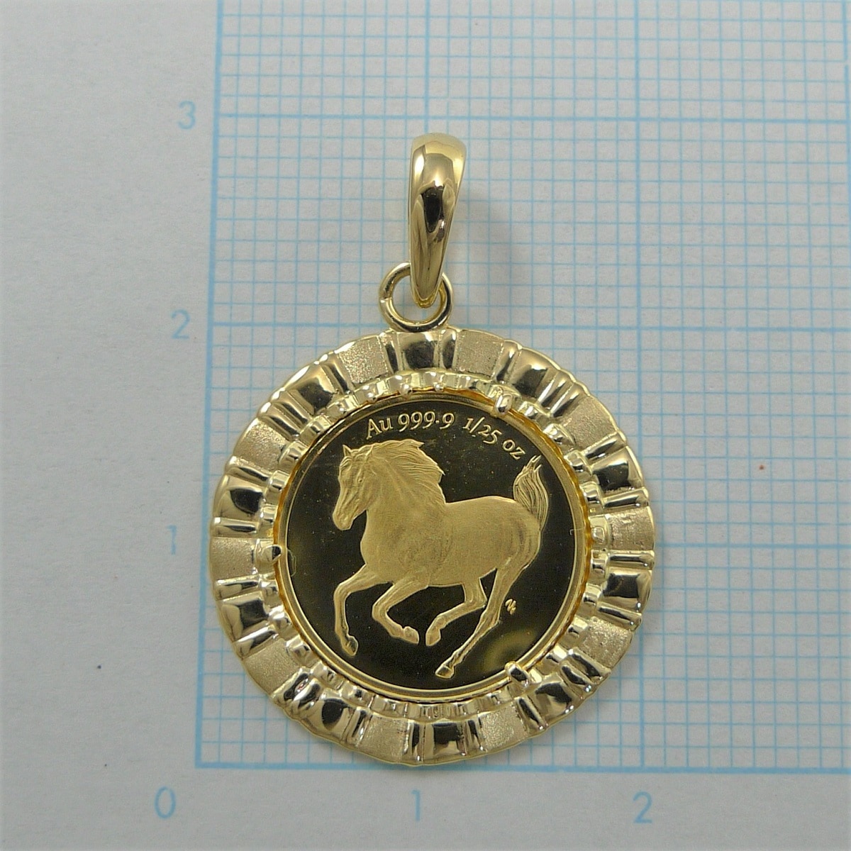 純金 k24 ホース コイン ペンダントトップ ソロモン 金貨 24金 1/25オンス 3.1g 馬 エリザベス2世 メンズ レディース |  ペンダントトップ,K24 | トライディア本店