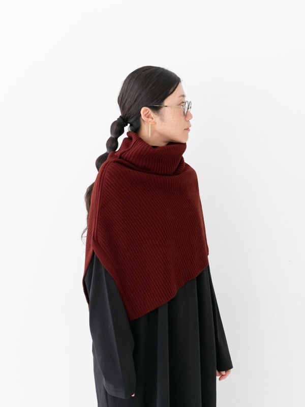 PINUE マルチカラーニットタンク（DARKRED×MINT）