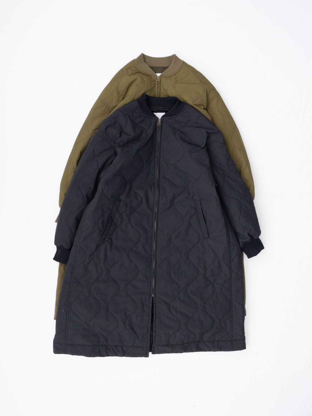 ナイロンタッサーオニオンキルト ZIPブルゾンコート P60604 prit