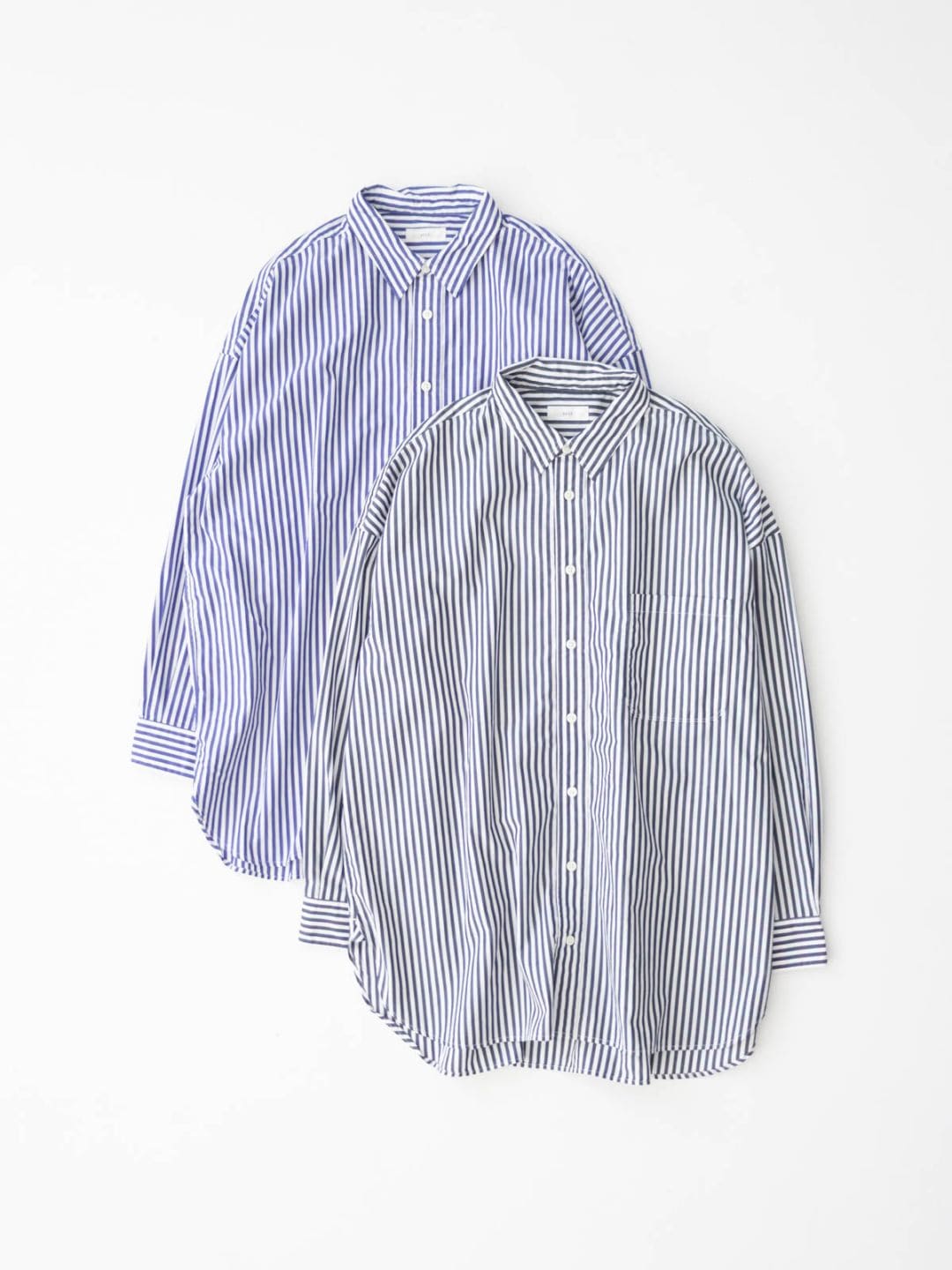 プリット prit 40/1ブロードストライプ スタンドカラービッグシャツ prit｜長袖シャツ 40/1ブロードストライプ スタンドカラービッグ
