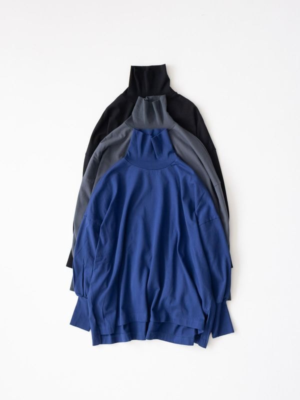 めきめき【新品】prit ドット Tシャツ カットソー ネイビー カットソー