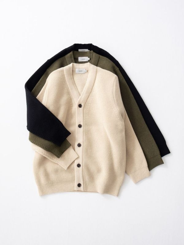 2/14ウールアゼ編み カーディガン R17684 RINEN