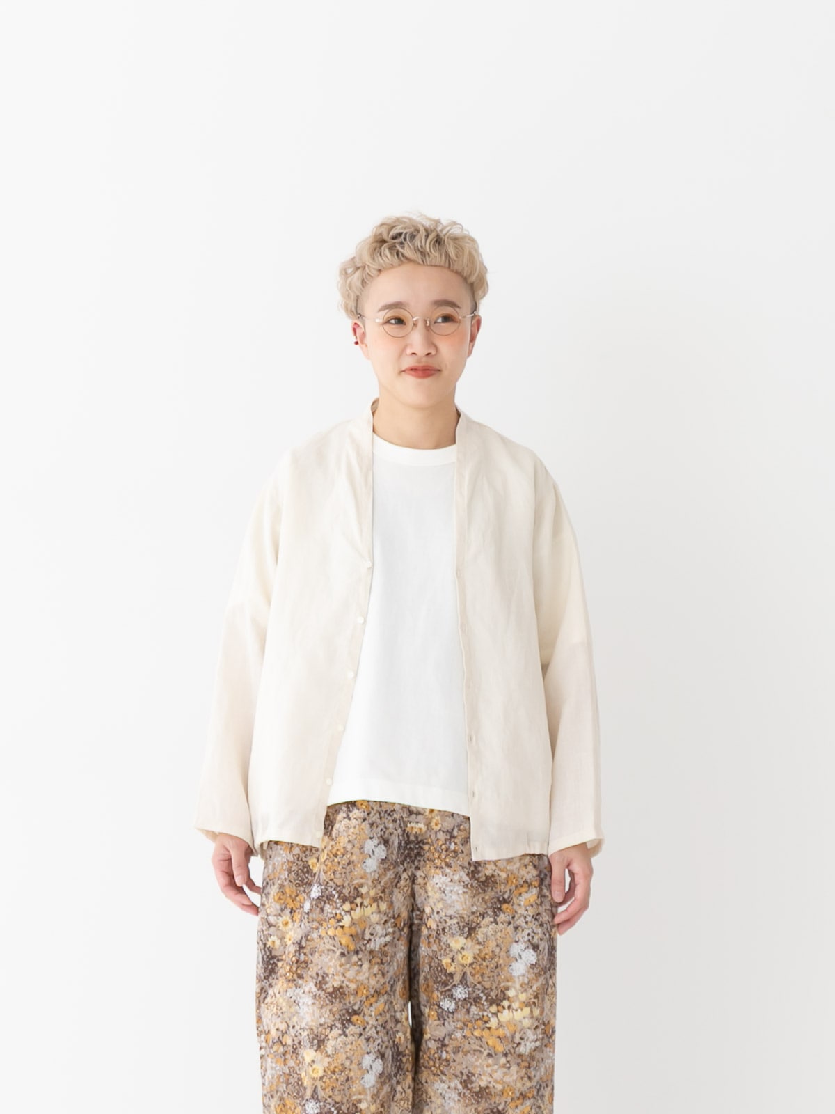 60/1ラミーバイオクロス 裾ゴムカーディガン P81619 prit | prit