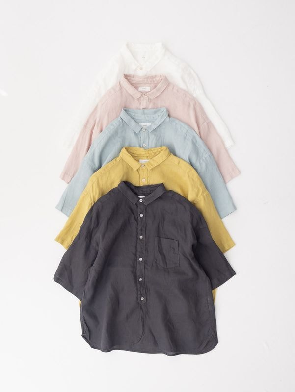 50/1オーガニックコットン強撚ダンプ固仕上げ 5分ビッグスリーブ