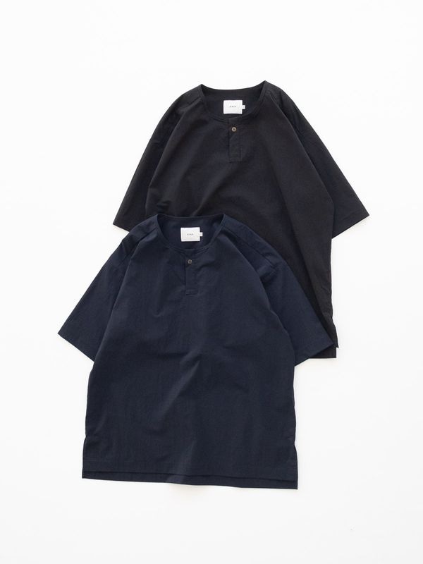 ストレッチナイロン 半袖ヘンリーネックシャツ R39615 RINEN
