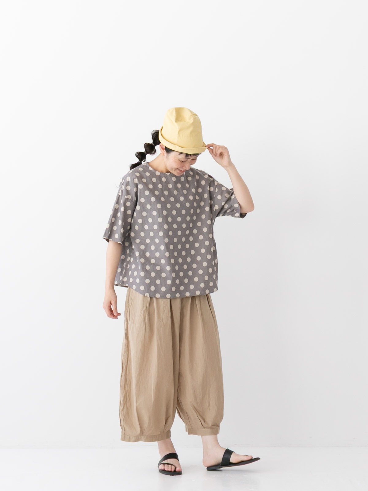 30/1綿麻ローン タックバルーンパンツ P72607 prit | prit,ボトム | TRIP