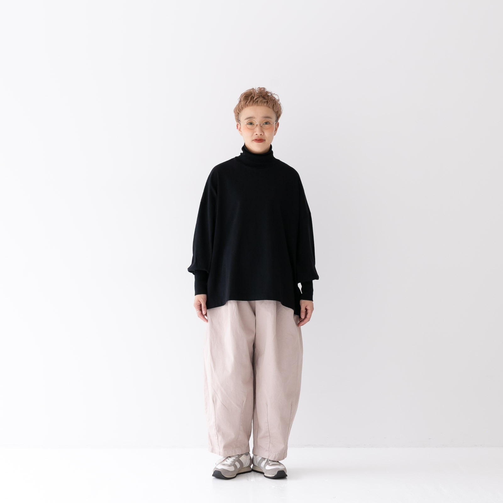 30％オフ】40/2天竺 タートルネックビッグプルオーバー P90642 prit