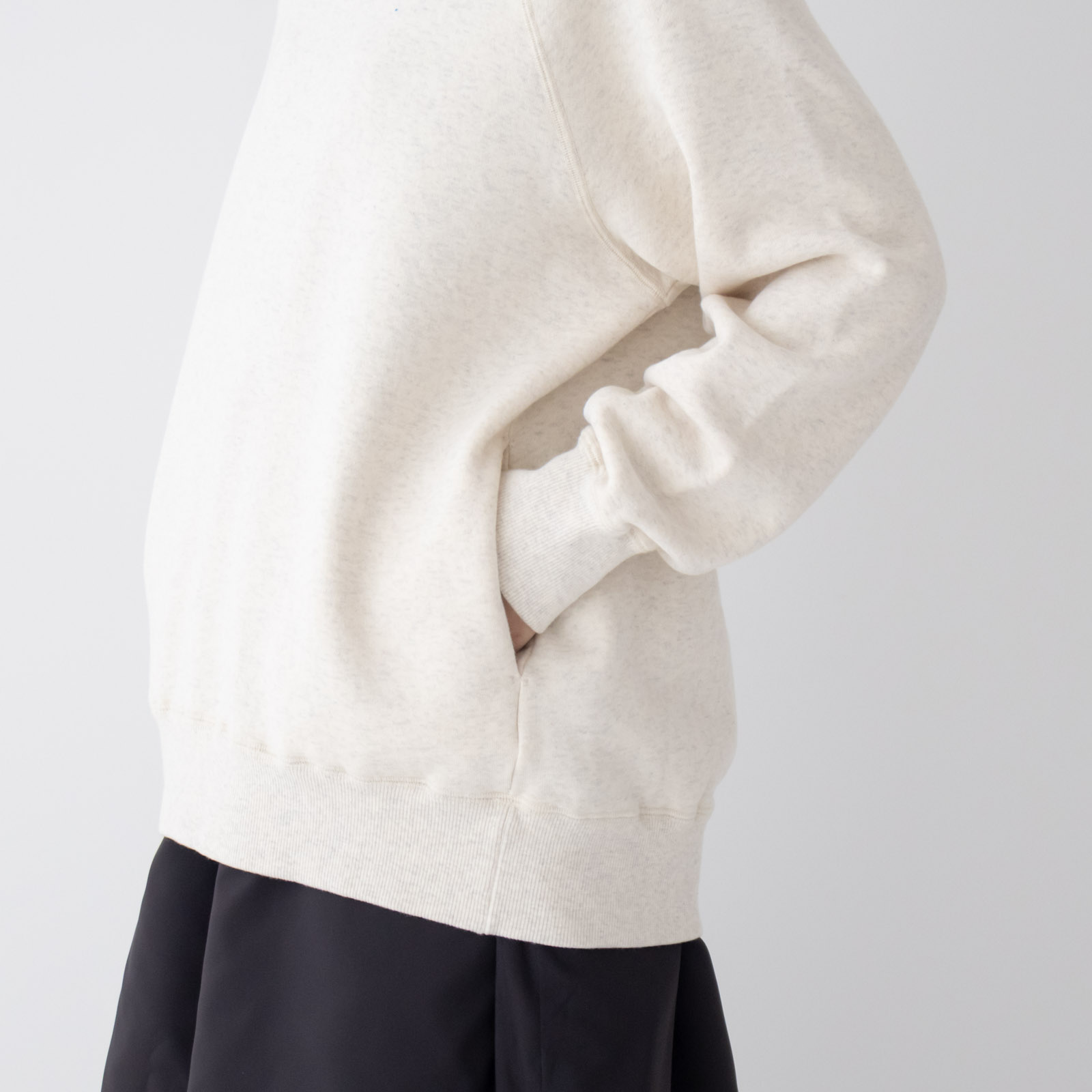 30/10裏毛起毛 ラグランスリーブフードプルオーバー P90644 prit