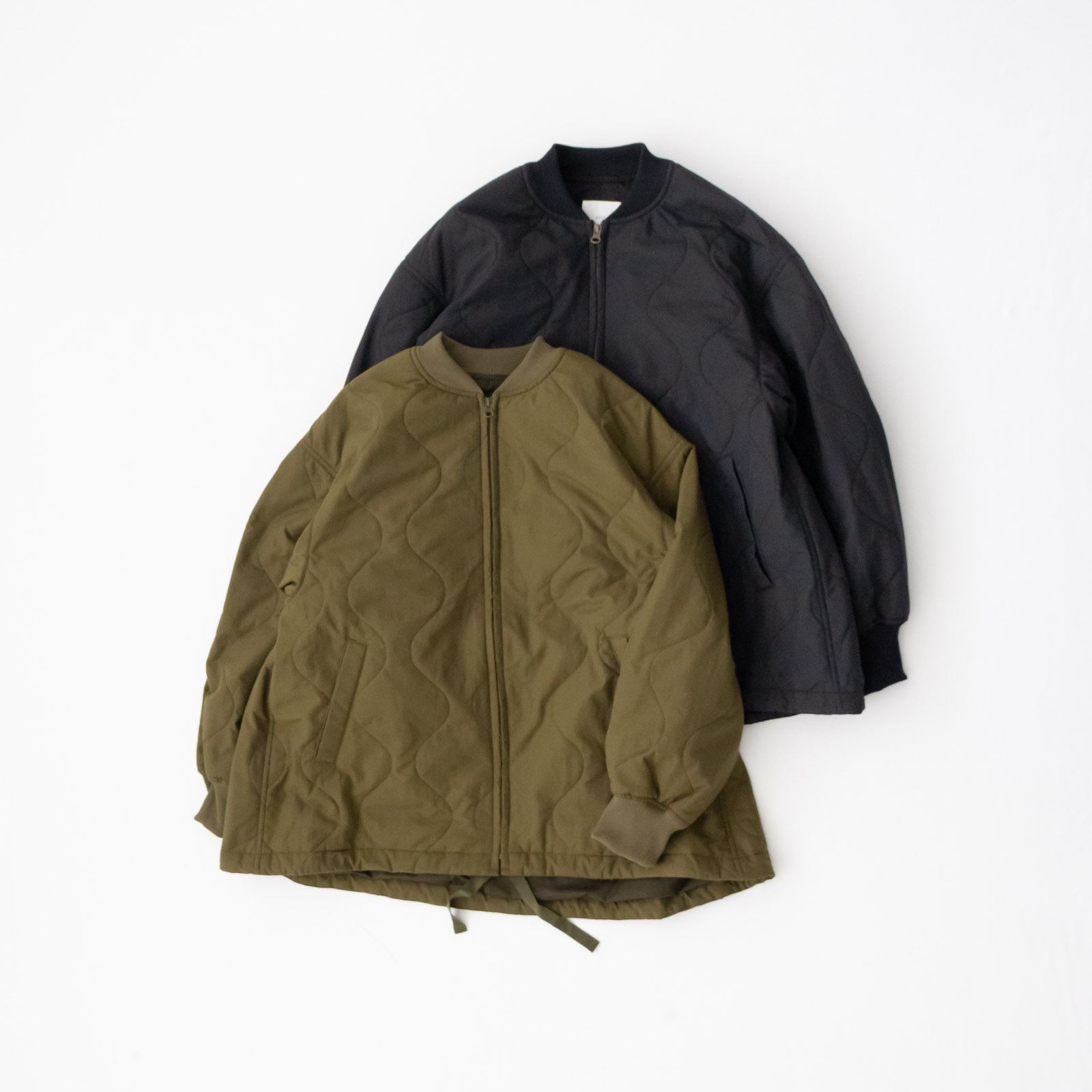 ナイロンタッサーオニオンキルト ZIPショートブルゾン P60602 prit