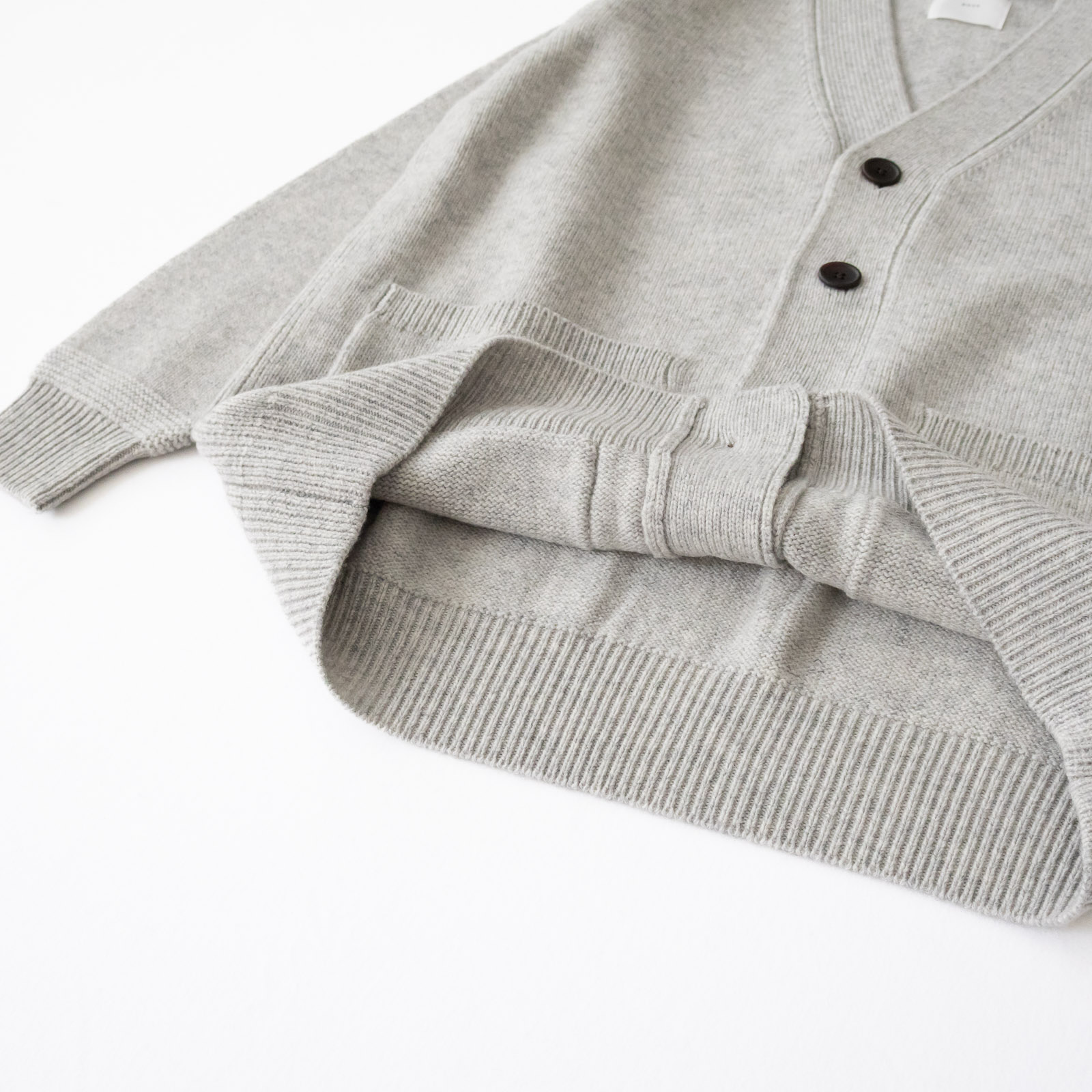 2/15ラムウール5G天竺編み Vネックワイドカーディガン P906105