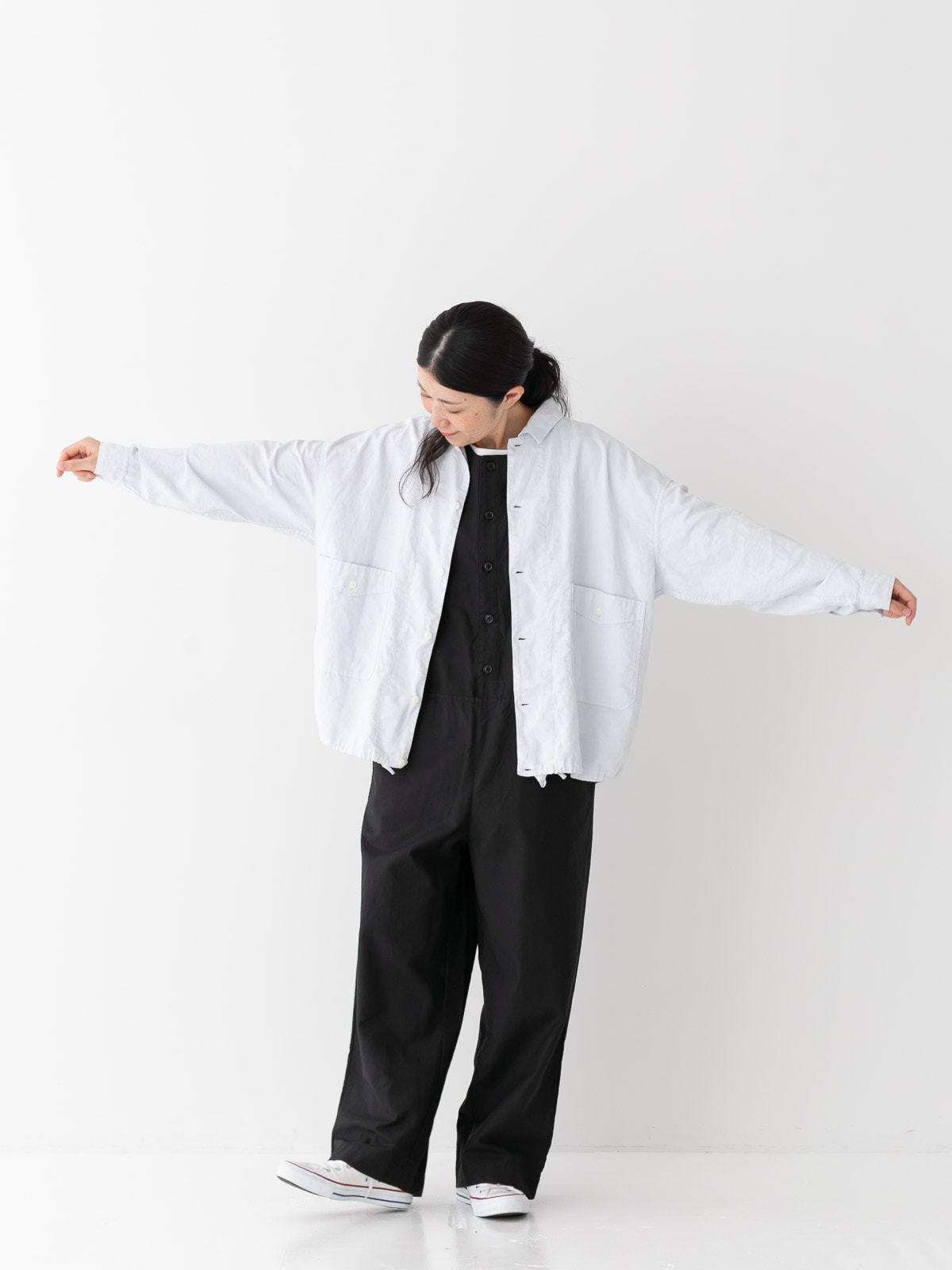 コットンリネンライトバックサテン オールインワン P71603 prit | prit