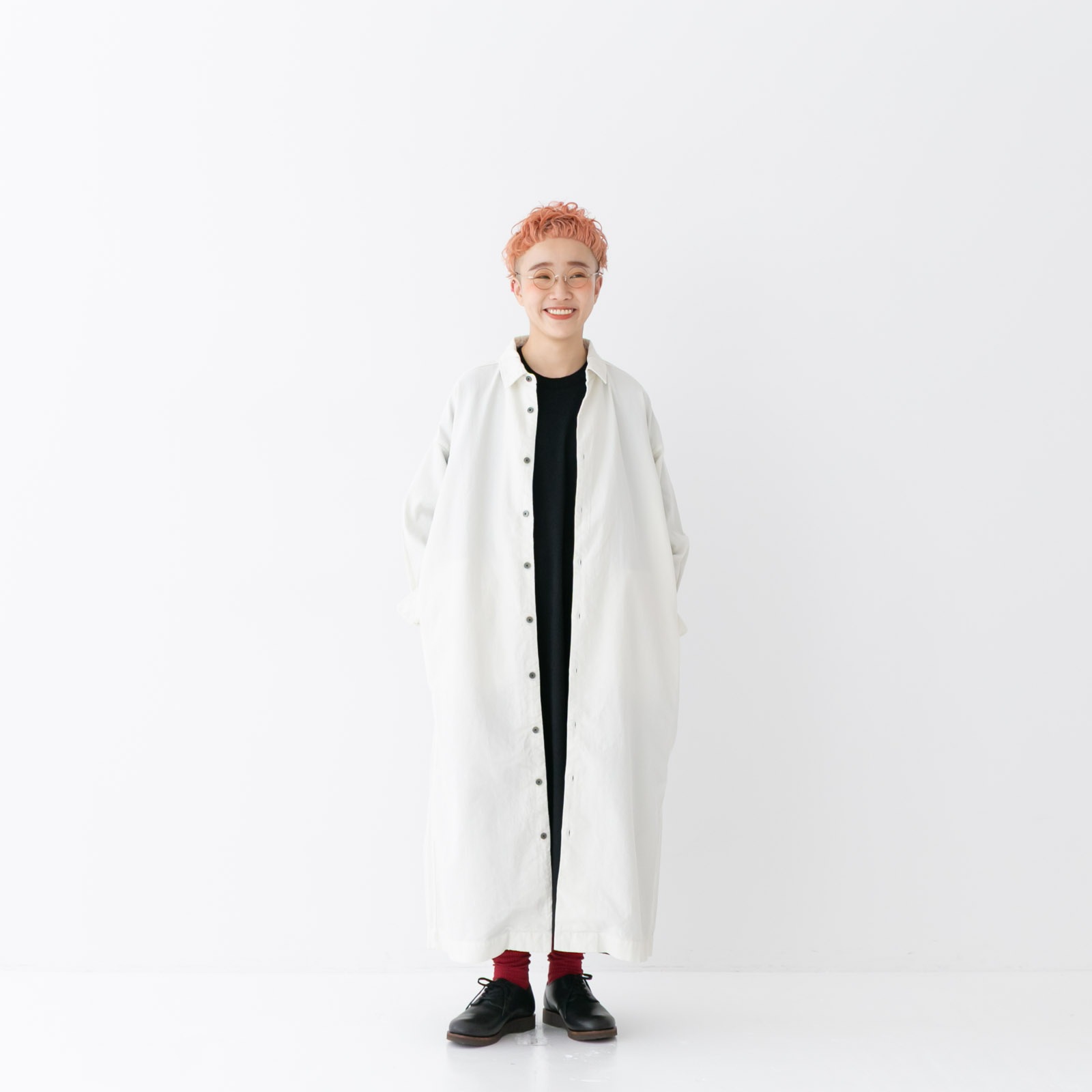 30％オフ】60/1アンカットコール近江晒加工 レギュラーカラービッグ