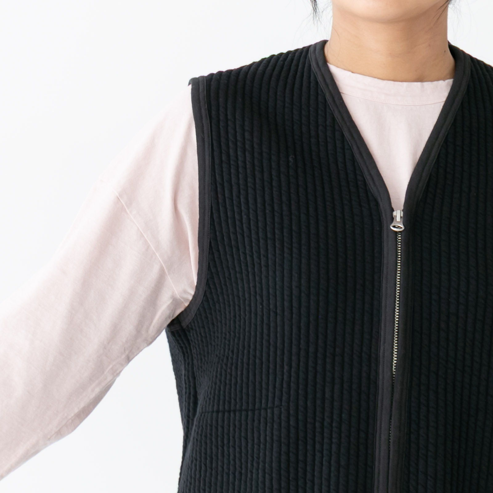 30％オフ】コールキルト VネックZIPベスト P90609 prit | OUTLET,prit