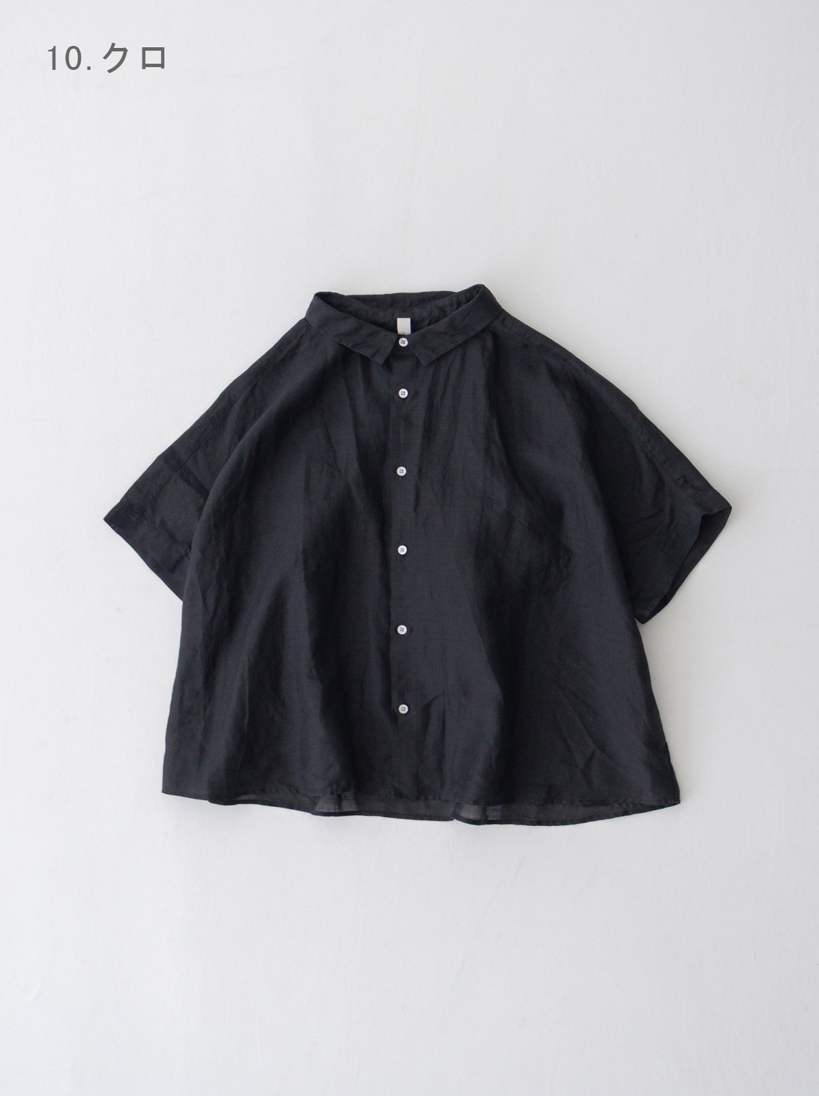 160/1ラミー 5分袖レギュラーカラービッグシャツ P82630 prit | prit