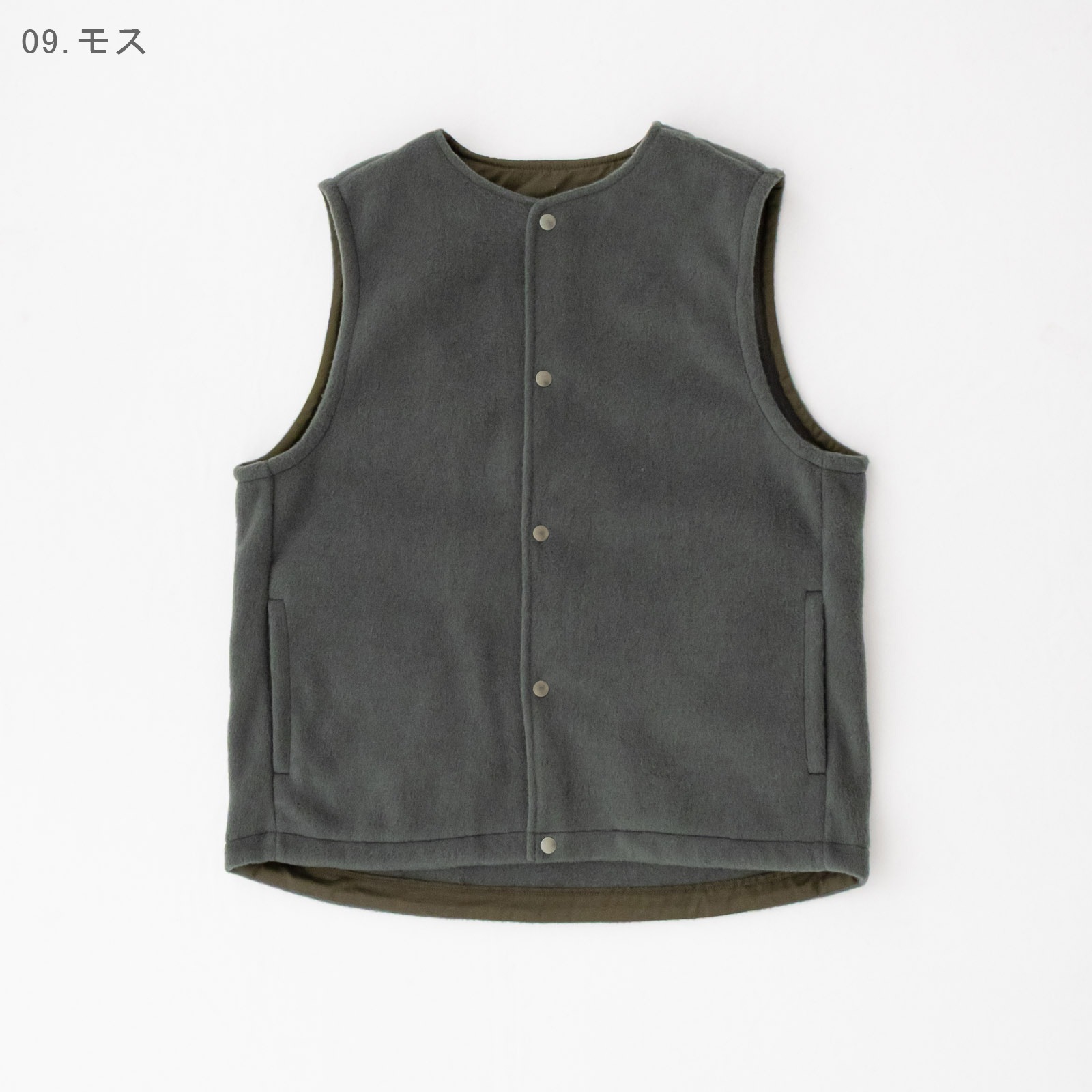 ウール混フリース ノーカラーベスト P90615 prit | prit,カットソー | TRIP