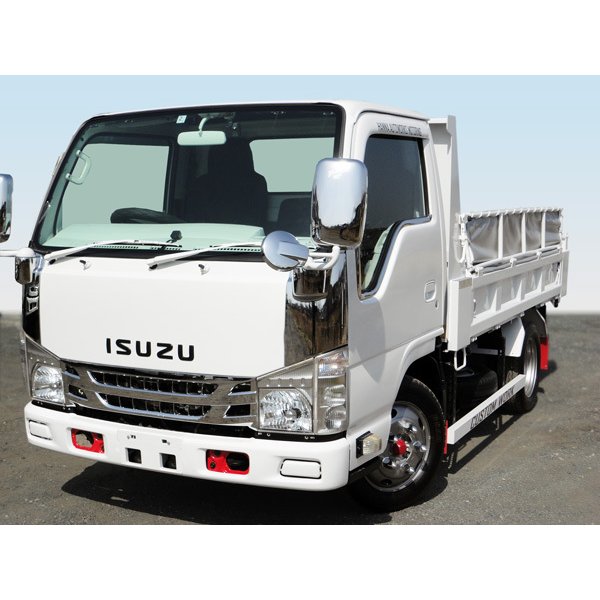 いすゞ 07 エルフ 標準キャブ用 メッキコーナーパネル 上部カバー付