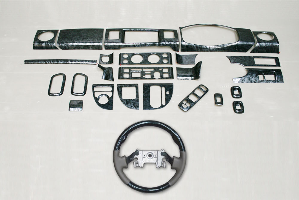 スズキ DA64V DA64W エブリイ 3Dインテリアパネル 茶木目 19PC