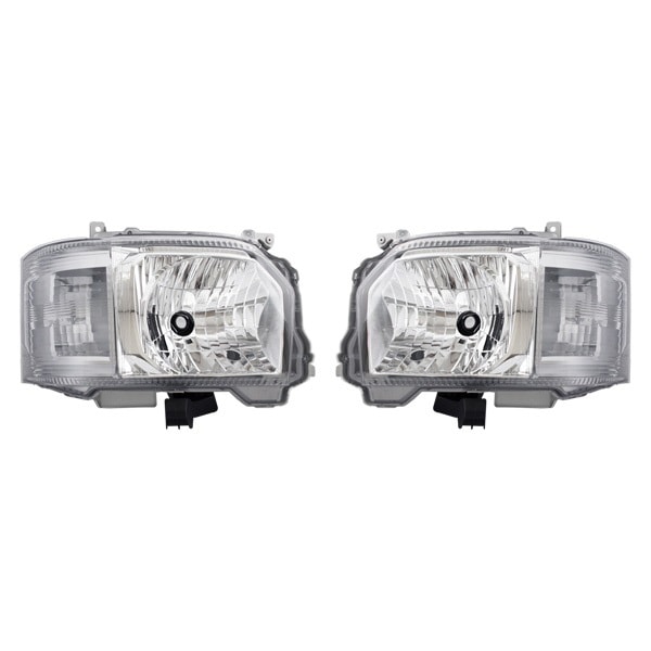 【ジャンク品】ハイエース 4型 オプションタイプ LED ヘッド ライト クリア 左右 ハロゲン車用