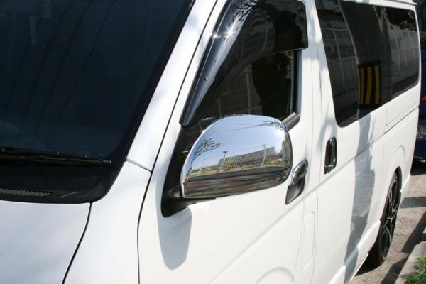 ハイエース 200系 S-GL メッキドアミラー 電動格納 電動調整 左右セット レジアスエース H16〜 ミラー 鏡 ハイエース 200系 メッキ ドアミラー 電動格納 6型 7型 S-GL 助手席側