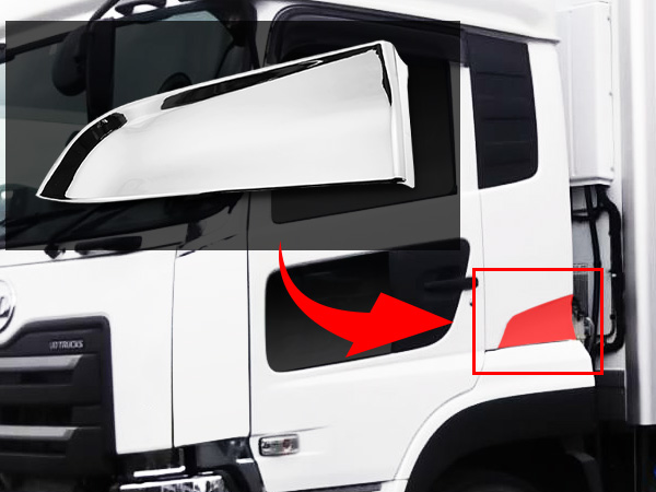 日産UD クオン パーフェクトクオン メッキ ロア クォーター
