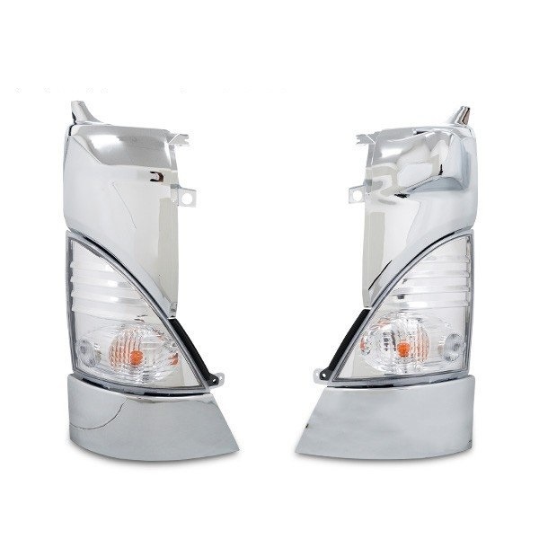 日野 レンジャープロ 標準 ワイド メッキコーナーパネル クリスタル